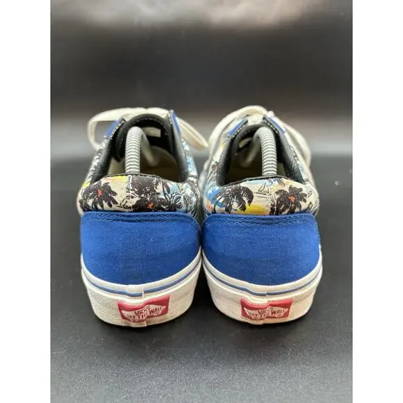 Vans Old Skool Hawaiian Tropical Floral Multicolor Canvas Sneakers Men's Size 10 - Picture 4 of 7
